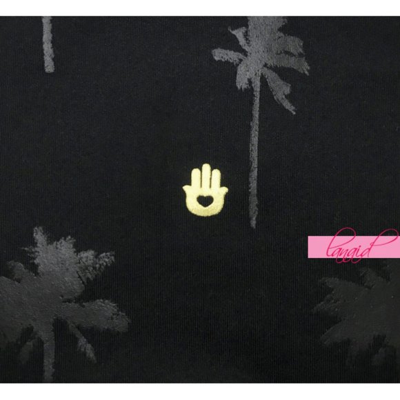 Spiritual Gangster Intent Tonal Palm High Waist Rise Legging Trees Skinny Tights - Picture 8 of 11